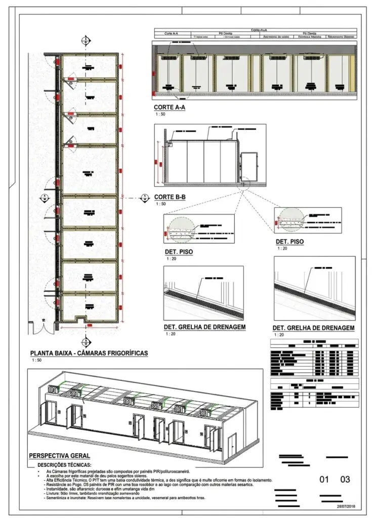 Projetos de Câmaras Frigoríficas